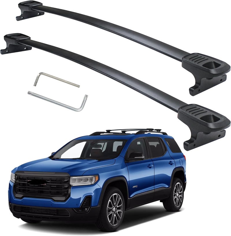 Autekcomma Heavy Duty 260lb Loading Weight Roof Rack Crossbars Compatible for GMC Acadia 2017-2023 Anti-Corrosion,Full Aluminum Black Matte Finishing (Sold as 1 Pair) - Image 1